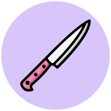 Bıçak Vektörü Simgesi Tasarım İllüstrasyonu