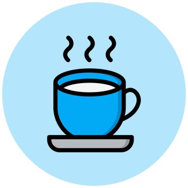 Çay Kadehi Vektör Simgesi Tasarımı