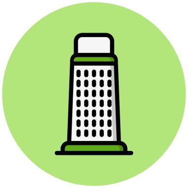 Peynir Öğütücü Vektör Simgesi Tasarımı Çizimi