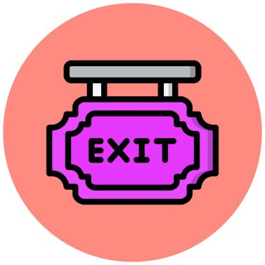 Çıkış Vektörü Simgesi Tasarım İllüstrasyonu