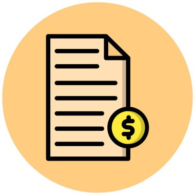 Finansal Vektör Simgesi Tasarım İllüstrasyonu