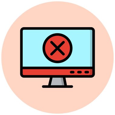 Yasaklama Vektörü Simgesi Tasarım İllüstrasyonu