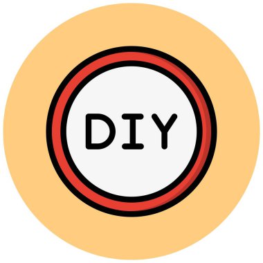 Diy Vektör Simgesi Tasarım Çizimi