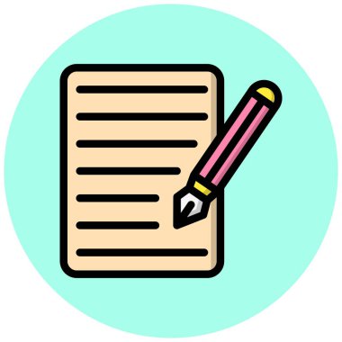 Kaligrafi Vektör Simgesi Tasarım İllüstrasyonu