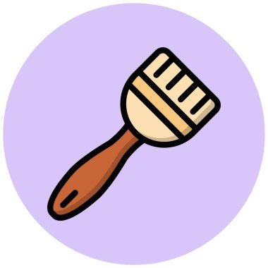 Boya fırçası Vektör Simgesi Tasarım Çizimi