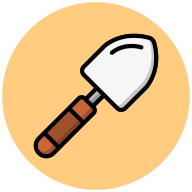 Trowel Vektör Simgesi Tasarım İllüstrasyonu