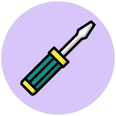 Tornavida Vektör Simgesi Tasarım İllüstrasyonu