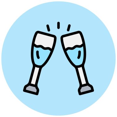 Gözlük Vektörü Simgesi Tasarım Çizimi