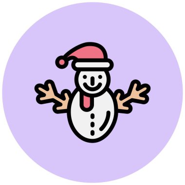 Kardan Adam Vektör Simgesi Tasarım Çizimi