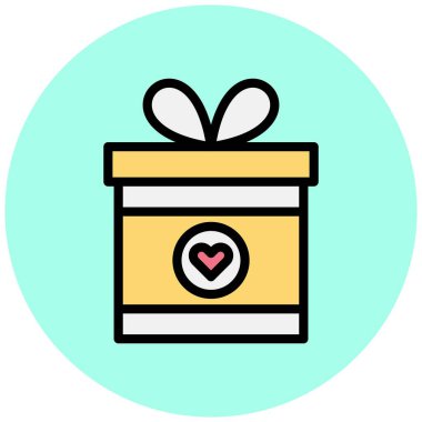 Hediye Vektörü Simgesi Tasarım İllüstrasyonu