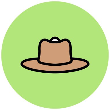 Şapka Vektörü Simgesi Tasarım İllüstrasyonu