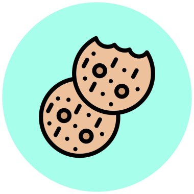 Çerezler Vektör Simgesi Tasarım İllüstrasyonu