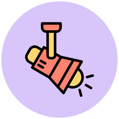 Spot Işık Vektör Simgesi Tasarım Çizimi