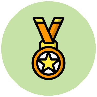 Madalya vektör tasarım illüstrasyonu