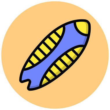 Bodyboard Vektör Simgesi Tasarım İllüstrasyonu