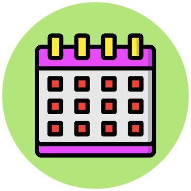 Takvim Vektörü Simgesi Tasarım İllüstrasyonu