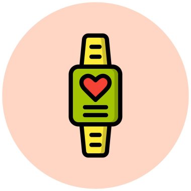 Akıllı saat Vektör Simgesi Tasarım İllüstrasyonu