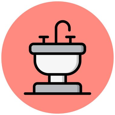 Batık Vektörü Simgesi Tasarım Çizimi