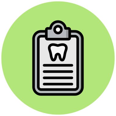 Diş Denetim Vektörü Simgesi Tasarım İllüstrasyonu