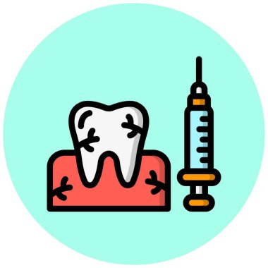 Anestezi Vektör Simgesi Tasarım İllüstrasyonu