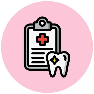 Diş Kaydı Vektör Simgesi Tasarım İllüstrasyonu