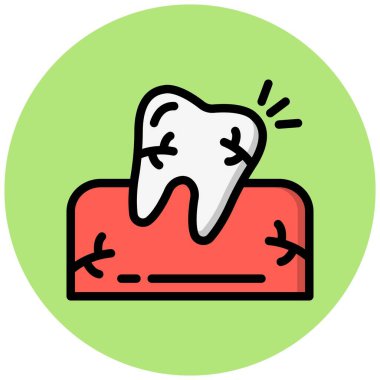 Bilgelik Diş Vektörü Simge Tasarımı İllüstrasyonu