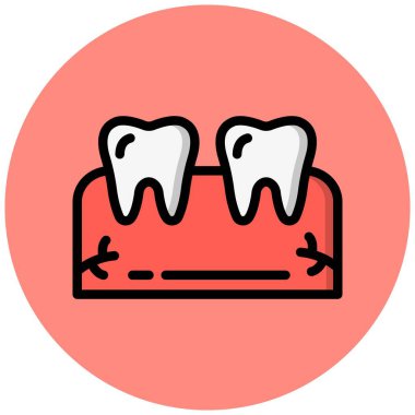 Diş Vektörü Simgesi Tasarımı Çizimi