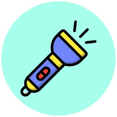 El feneri Vektörü Simgesi Tasarım Çizimi