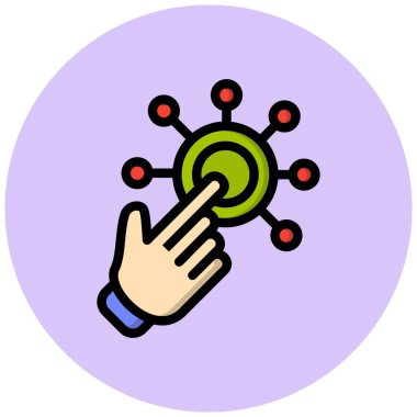 Etkileşim Vektörü Simgesi Tasarım İllüstrasyonu