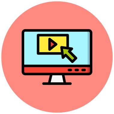 Tıklama Akımı Vektör Simgesi Tasarım İllüstrasyonu