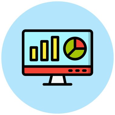 Web Analizi Vektör Simgesi Tasarım İllüstrasyonu