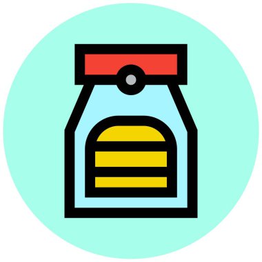 Teslimat Torbası Vektör Simgesi Tasarım İllüstrasyonu