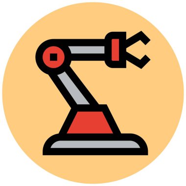 Robot Vektör Simgesi Tasarım Çizimi