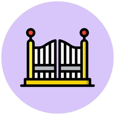 Kapı Vektörü Simgesi Tasarım İllüstrasyonu