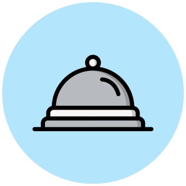 Gıda Tepsisi Vektör Simgesi Tasarım İllüstrasyonu