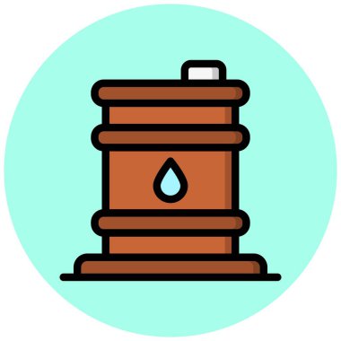 Namlu Vektörü Simgesi Tasarımı Çizimi