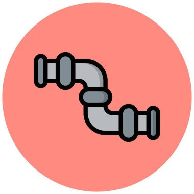 Boru Varyantı Vektör Simgesi Tasarım İllüstrasyonu