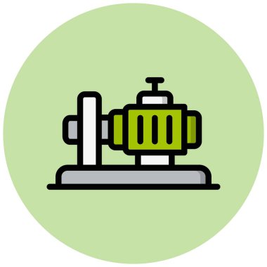 Pompa Vektörü Simgesi Tasarım İllüstrasyonu