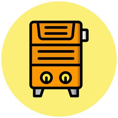 Su Isıtıcısı Vektör Simgesi Tasarım İllüstrasyonu