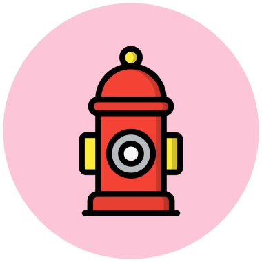 Hydrant Vektör Simgesi Tasarım İllüstrasyonu