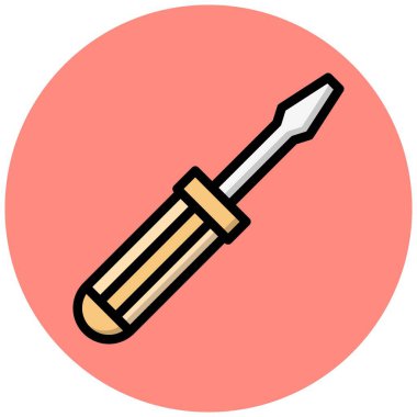 Tornavida Vektör Simgesi Tasarım İllüstrasyonu