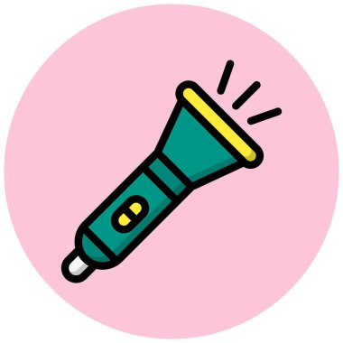 El feneri Vektörü Simgesi Tasarım Çizimi