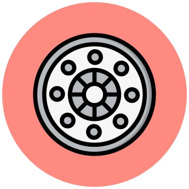 Flange Vektör Simgesi Tasarım Çizimi