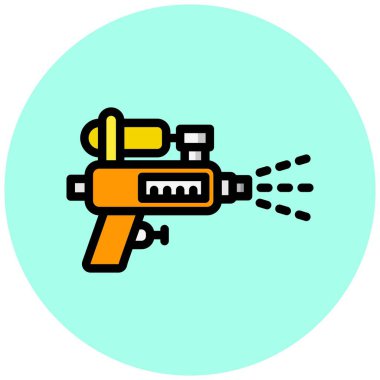 Su tabancası Vektör Simgesi Tasarım Çizimi