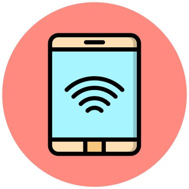 Tablet Vektör Simgesi Tasarım İllüstrasyonu