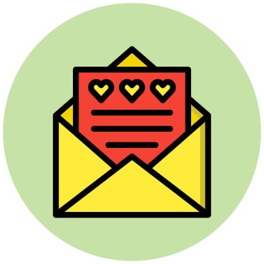 Davet Vektörü Simgesi Tasarım İllüstrasyonu