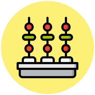 Aperatif Vektör Simgesi Tasarım İllüstrasyonu