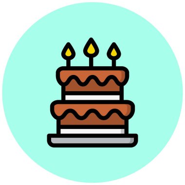 Pasta Vektörü Simgesi Tasarımı Çizimi