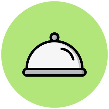 Gıda Tepsisi Vektör Simgesi Tasarım İllüstrasyonu