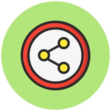 Bağlantı Vektörü Simgesi Tasarım İllüstrasyonunu Paylaş